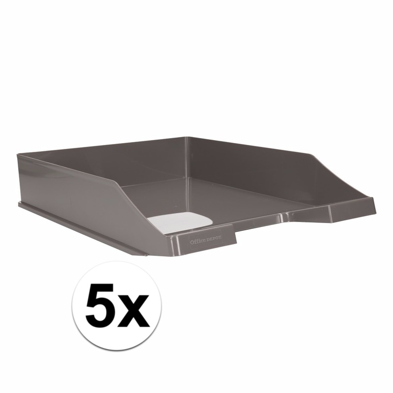 Postbakjeje grijs a4 formaat 5 stuks