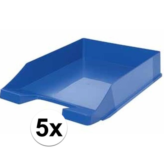 Postbakjeje blauw a4 formaat 5 stuks