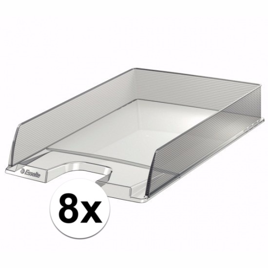 8 stuks postbakjejes transparant a4 formaat