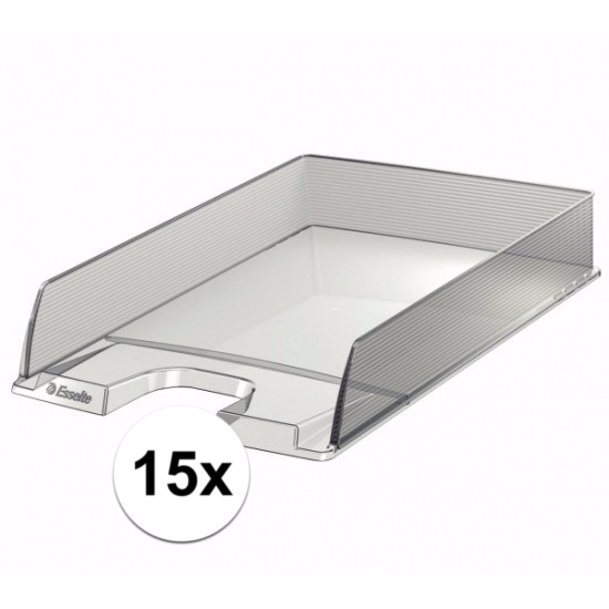 15 stuks postbakjejes transparant a4 formaat